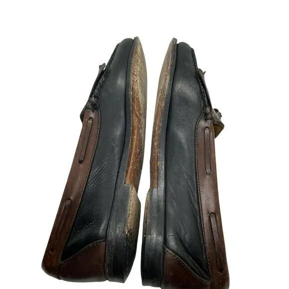 Vtg G.H. Bass &amp; Co. Mens Weejuns Black Brown Classic Preppy Loafer Shoes 11 E