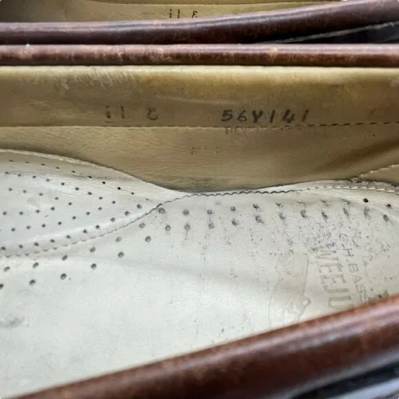 Vtg G.H. Bass &amp; Co. Mens Weejuns Black Brown Classic Preppy Loafer Shoes 11 E