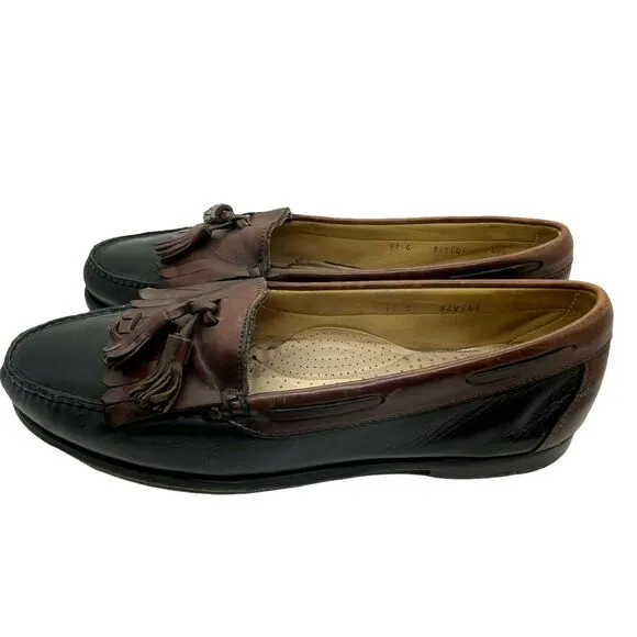 Vtg G.H. Bass &amp; Co. Mens Weejuns Black Brown Classic Preppy Loafer Shoes 11 E