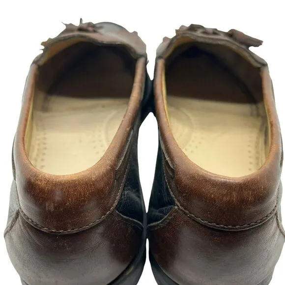 Vtg G.H. Bass &amp; Co. Mens Weejuns Black Brown Classic Preppy Loafer Shoes 11 E