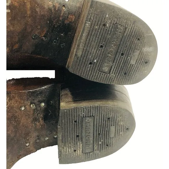 VTG Texas Brand Amazonas Boots Men 10D Leather Western Cowboy Steel Toe USA