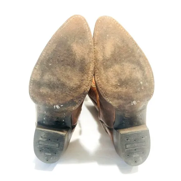 VTG Texas Brand Amazonas Boots Men 10D Leather Western Cowboy Steel Toe USA