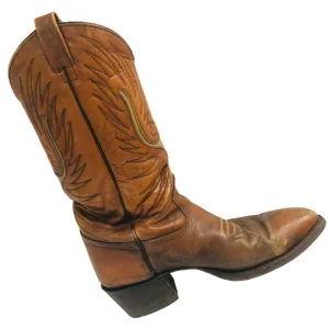 VTG Texas Brand Amazonas Boots Men 10D Leather Western Cowboy Steel Toe USA