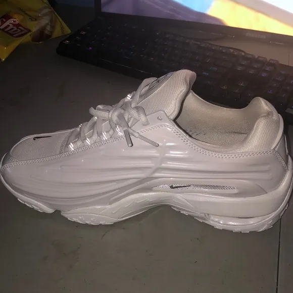White Chunky Platform Sneakers with Thick Sole