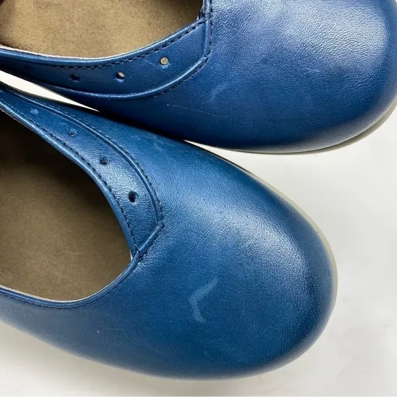 Wolky Drio Comfort Shoes Blue Vegi Leather