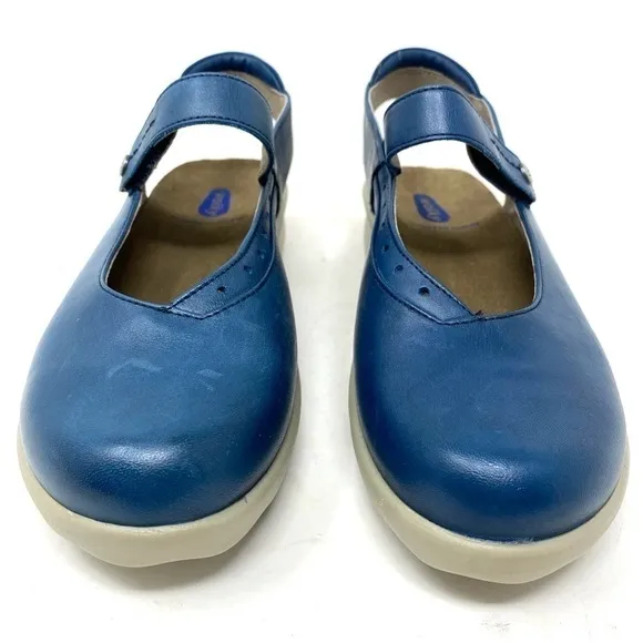 Wolky Drio Comfort Shoes Blue Vegi Leather