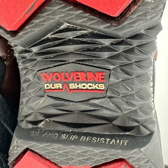 Wolverine Dura Shocks Ultra Spring WP Brown Steel Toe Lace Up Boots Size 11 EW