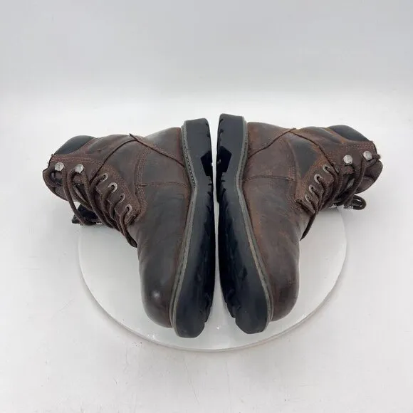 Wolverine Floorhand Men Size 10.5M Dark Brown Leather Waterproof 6&quot; Work Boot