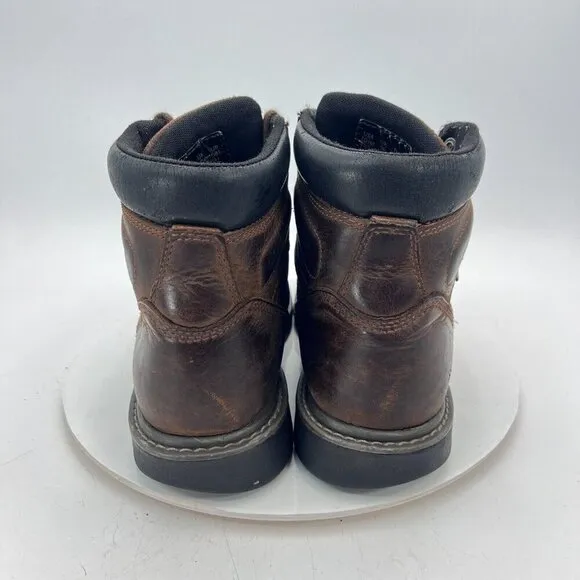 Wolverine Floorhand Men Size 10.5M Dark Brown Leather Waterproof 6&quot; Work Boot