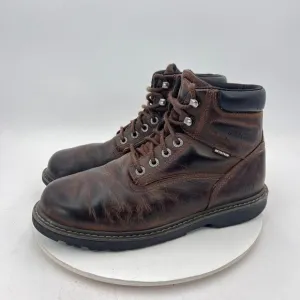 Wolverine Floorhand Men Size 10.5M Dark Brown Leather Waterproof 6&quot; Work Boot