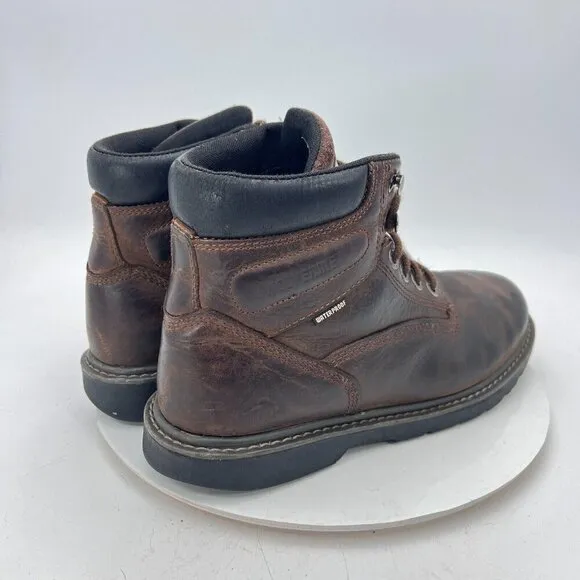 Wolverine Floorhand Men Size 10.5M Dark Brown Leather Waterproof 6&quot; Work Boot