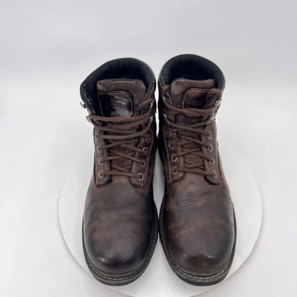 Wolverine Floorhand Men Size 10.5M Dark Brown Leather Waterproof 6&quot; Work Boot