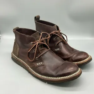 Wolverine Genuine Dark Brown Leather Chukka Boots Lionel plain toe