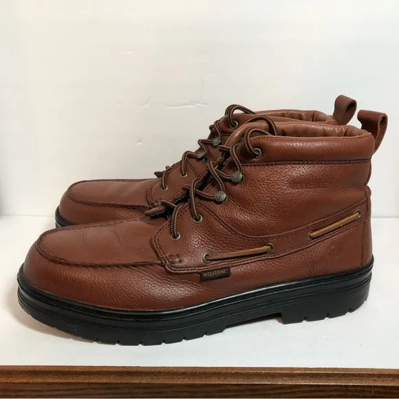 Wolverine Leather Work Steel-Toed BOOTS Size 14-M Excellent Condition - Like New