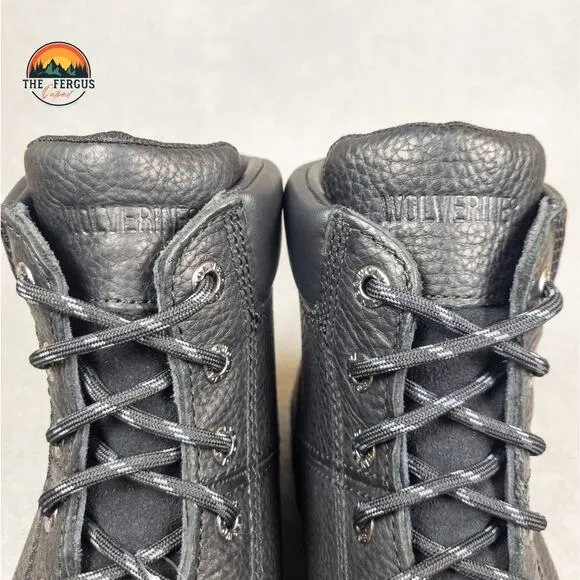 Wolverine Marquette 6&quot; Steel Toe Slip Resistant Black Wide Work Boot Men Sz 12EW