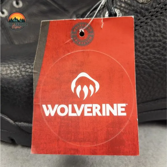 Wolverine Marquette 6&quot; Steel Toe Slip Resistant Black Wide Work Boot Men Sz 12EW