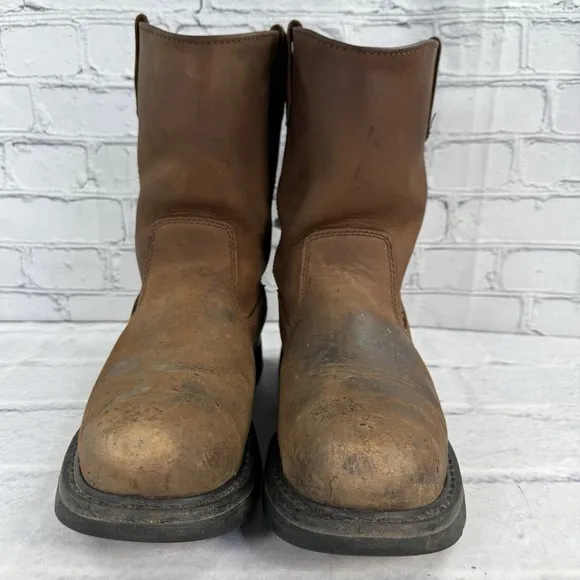Wolverine Men's 9.5M Wellington Steel Toe Brown Work Boots W04707 ASTM F2413-11