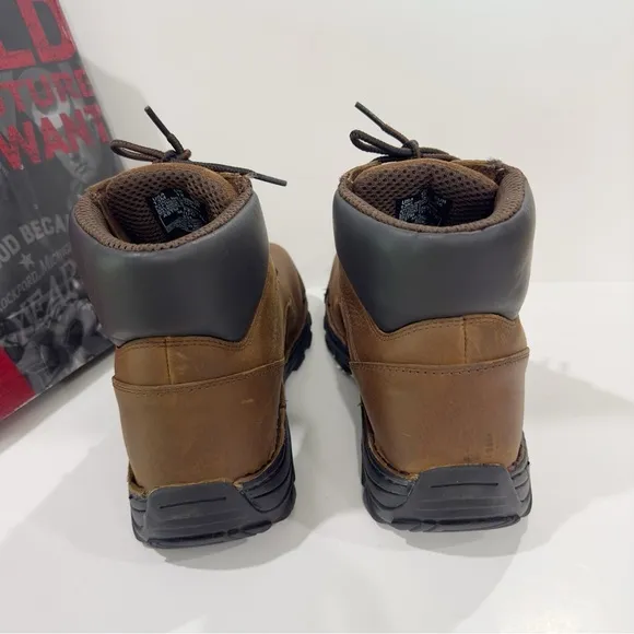 Wolverine Mens Brown Leather Durbin WP 6in Work Boots