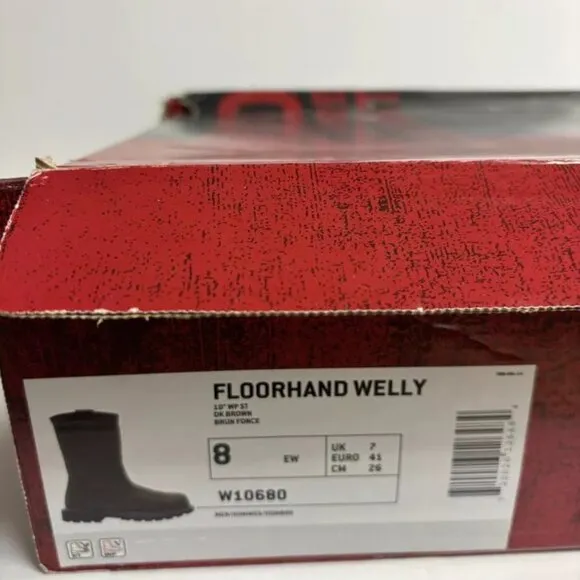Wolverine Men’s Floorhand Wellington 10” Steel Toe Work Boots, Size 8 EW