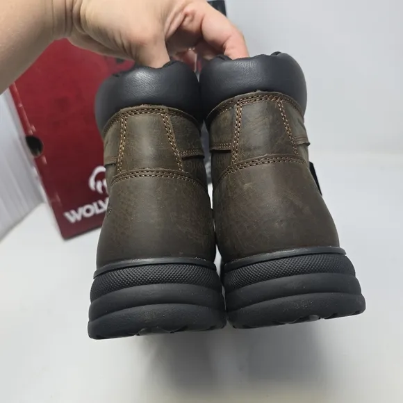 Wolverine Mens Size 8 EW Extra Wide Carlsbad Waterproof 6&quot; Steel-Toe Work Boots