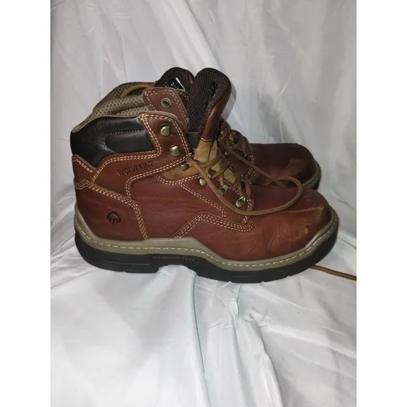 Wolverine Raider Durashocks Flex Shield Workboots Size 8EW Steel Toe