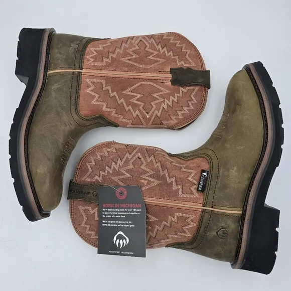 Wolverine Rancher Arrow Steel-Toe Waterproof Wellington Work Boots, Women's 6.5M