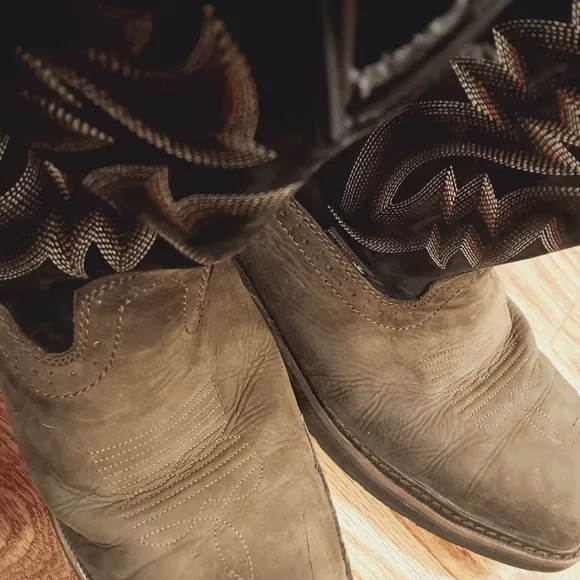 Wolverine Rancher‎ Black Brown Boots! 11M Square Toe
