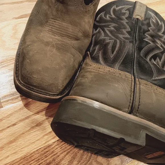 Wolverine Rancher‎ Black Brown Boots! 11M Square Toe