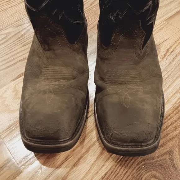 Wolverine Rancher‎ Black Brown Boots! 11M Square Toe