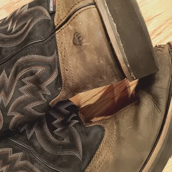 Wolverine Rancher‎ Black Brown Boots! 11M Square Toe