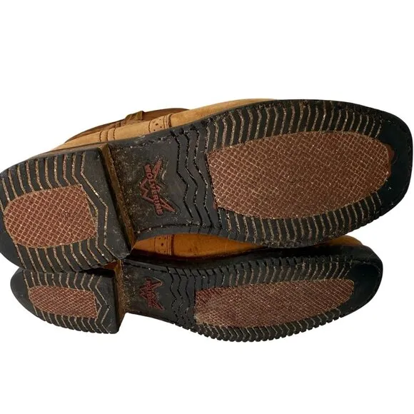 Wolverine Rancher Western Boots Mens 9.5M Cowboy Workwear Steel Toe Brown Tan