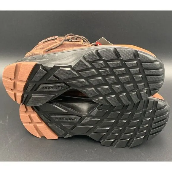 Wolverine Shiftplus Mid LX Safety Boots Brown Leather Men's Size 9EW Steel Toe