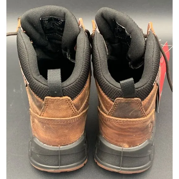 Wolverine Shiftplus Mid LX Safety Boots Brown Leather Men's Size 9EW Steel Toe