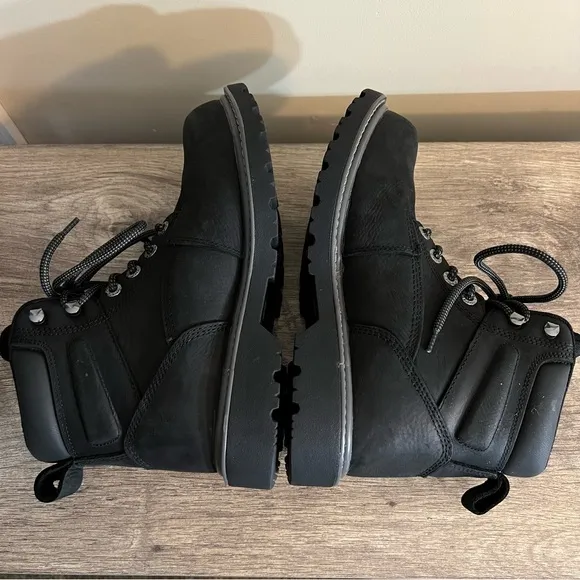 Wolverine Steel Toe Waterproof Black Leather Work Boots Men’s Size 7 Slip Resist