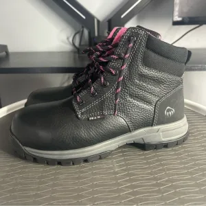 Wolverine Women’s Steel-toe Pink &amp; Black Work Boots