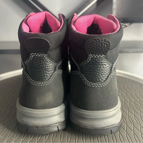 Wolverine Women’s Steel-toe Pink &amp; Black Work Boots