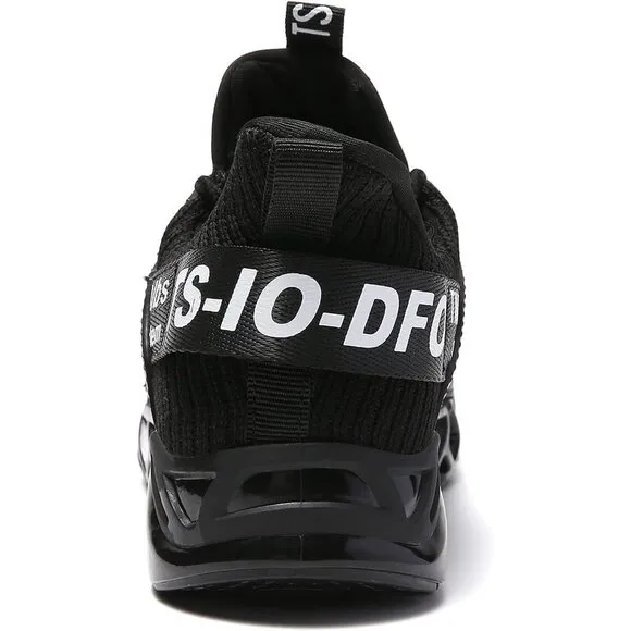 Women Black Athletic Shoes Walking Running Shoes Non-Slip Fashion Sneakers