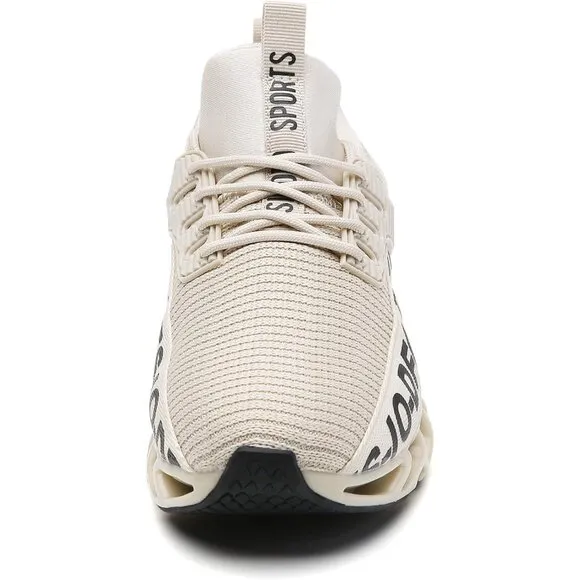 Women Tan Athletic Shoes Walking Running Shoes Non-Slip Fashion Sneakers