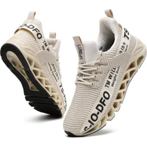 Women Tan Athletic Shoes Walking Running Shoes Non-Slip Fashion Sneakers