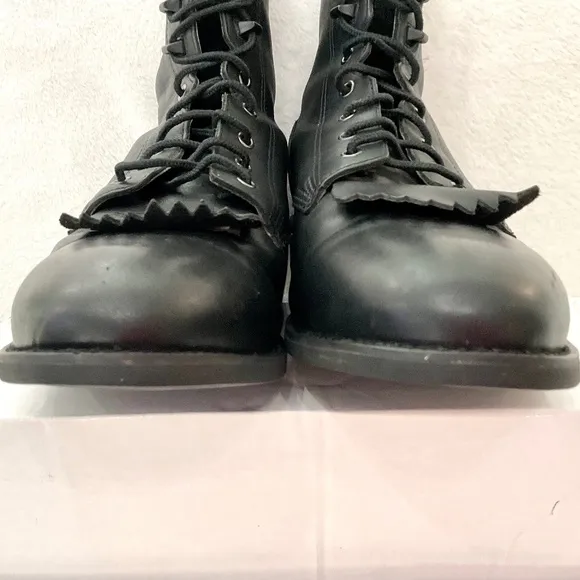 Women’s Black Ariat Leather Heritage Lacer II Comfort Western Equestrian  Sz 9D