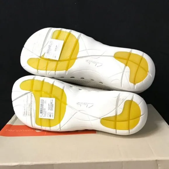 Women's Clarks Un Voltra Lace Up Shoes White