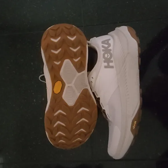 WOMEN'S HOKA TRANSPORT WALKING HIKING SHOE EGGNOG VIBRAM SOLE 7