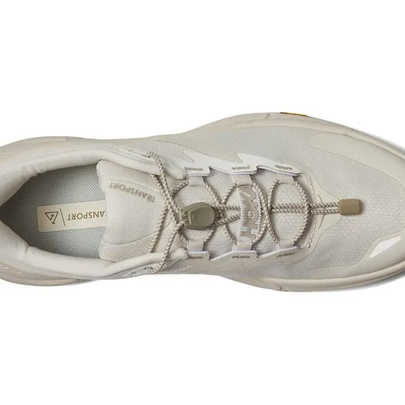WOMEN'S HOKA TRANSPORT WALKING HIKING SHOE EGGNOG VIBRAM SOLE 7