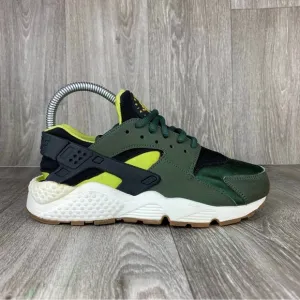 womens nike air huarache run  carbon green trainers size 6