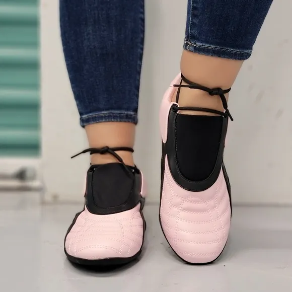 Women's Pink Low Top Sneakers