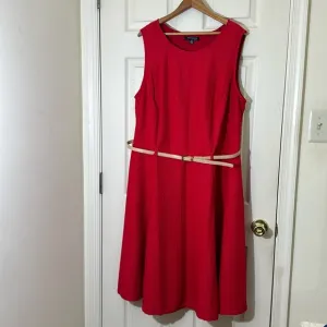 Women’s Red Dress Size 20 W Waffle Pattern Holiday Dress