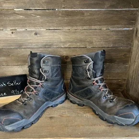Womens Irish Setter Red Wing Crosby 8 In Steel Toe Brown Leather Work Boots 9.5‎
