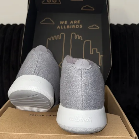 Wool Runner-up Mizzles - Medium Grey (Light Grey Sole)