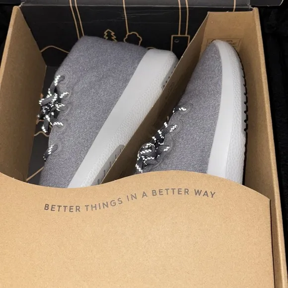 Wool Runner-up Mizzles - Medium Grey (Light Grey Sole)