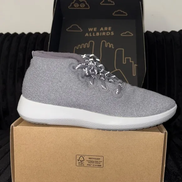 Wool Runner-up Mizzles - Medium Grey (Light Grey Sole)